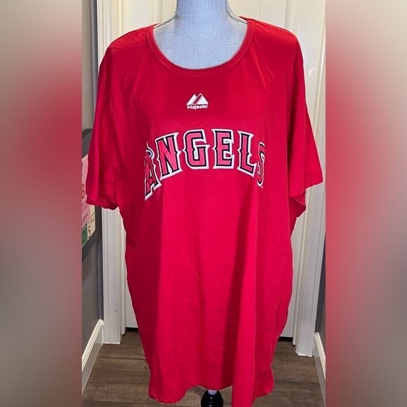 Women’s 4X Angels Mike Trout T-Shirt MLB Anaheim Los Angeles Baseball NWOT - Picture 1 of 7
